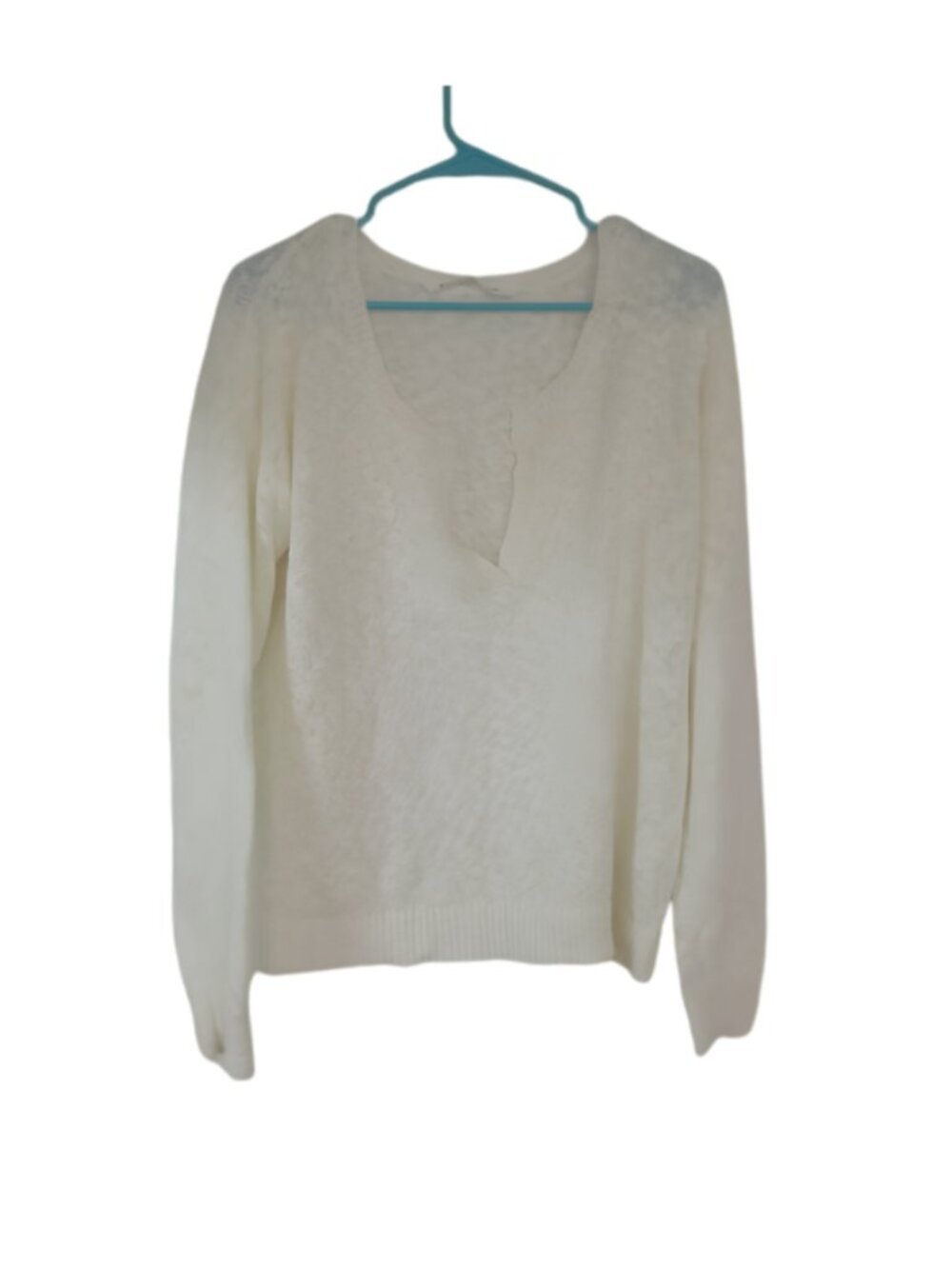 Athleta White Long Sleeve Mesh Top